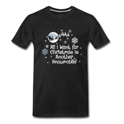 Men's All I Want For Christmas Is Another Snowmobile T-Shirt - Black