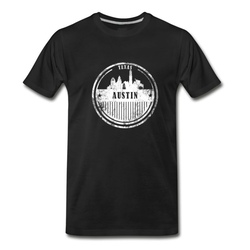 Men's Austin gunge skyline, Texas cityscape T-Shirt - Black