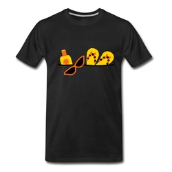 Men's beach essentials fun design by patjila2_2013 T-Shirt - Black