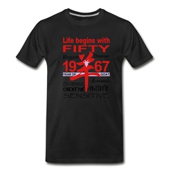Men's born_1967 T-Shirt - Black