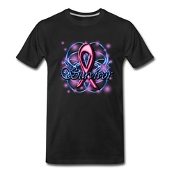 Men's Breast Cancer Survivor - Persephone Productions T-Shirt - Black