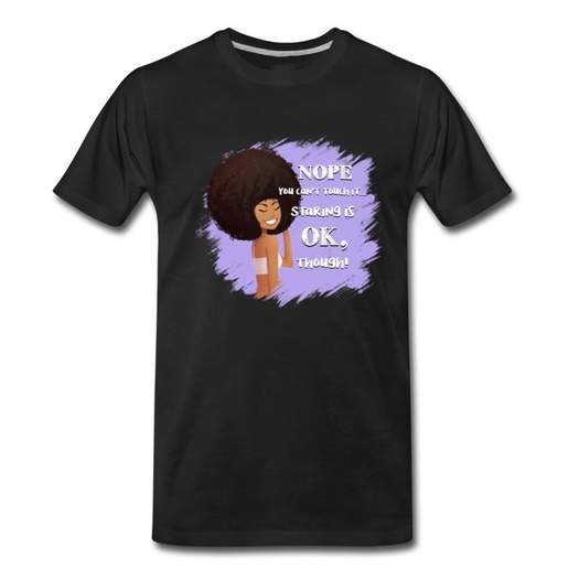 Men's Can't Touch My Afro T-Shirt - Black