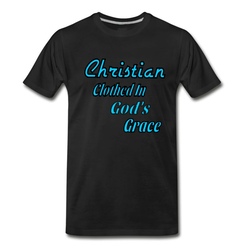 Men's Christian Clothed In God's Grace T-Shirt - Black