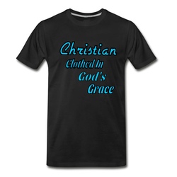 Men's Christian Clothed In God's Grace T-Shirt - Black