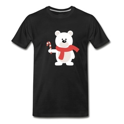 Men's christmas /winter polar bear T-Shirt - Black