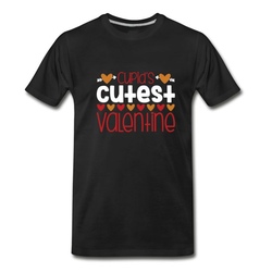 Men's Cupids cutest Valentine funny Valentines Day T-Shirt - Black