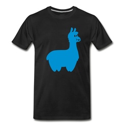 Men's Cute Alpaca T-Shirt - Black