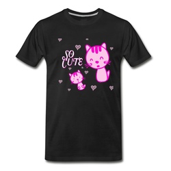Men's cute cat T-Shirt - Black