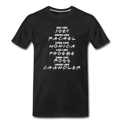 Men's Friends Tv show sitcom T-Shirt - Black