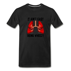 Men's Funny Allergy Being Wheezy T-Shirt - Black