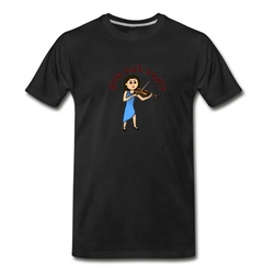 Men's Girls Can't What? Female Musician Violin Shirt T-Shirt - Black