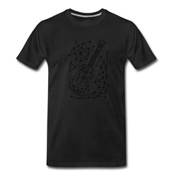 Men's guitar track T-Shirt - Black