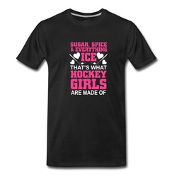 Men's Hockey Girl T-Shirt - Black