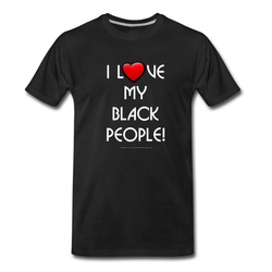 Men's I Love My Black People (png, black or dark wear) T-Shirt - Black