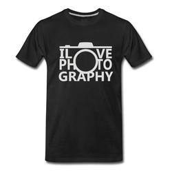 Men's I Love Photography T-Shirt - Black