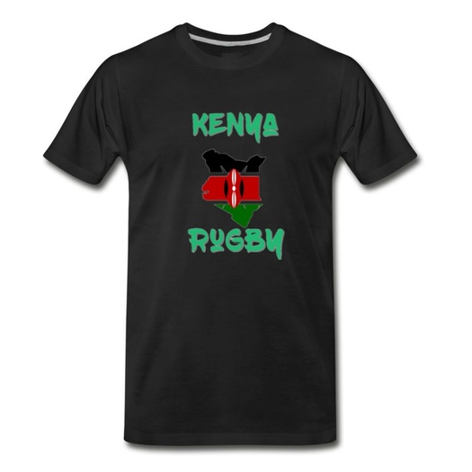 Men's Kenya Rugby T-Shirt - Black