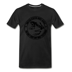 Men's Navy Seal Frog Side View T-Shirt - Black