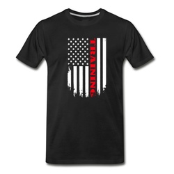 Men's Patriotic Training Player - Flag T-Shirt - Black