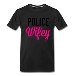 Men's Police Wifey T-Shirt - Black