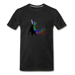 Men's Rainbow Unicorn T-Shirt - Black
