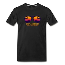 Men's Santa Monica California Sunglasses T-Shirt - Black