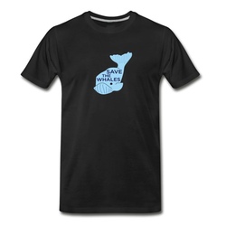 Men's Save The Whales T-Shirt - Black
