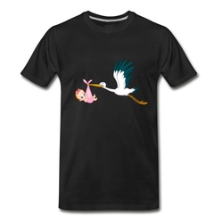 Men's Stork delivers baby girl T-Shirt - Black