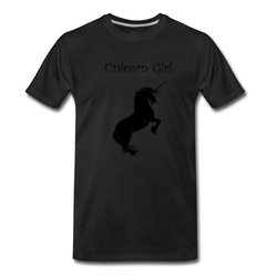 Men's Unicorn girl. Are you a girl or a unicorn? T-Shirt - Black